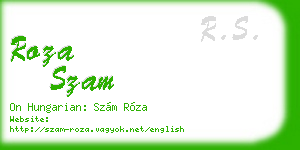 roza szam business card