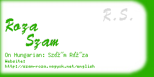 roza szam business card